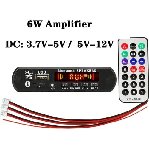 Hands-free 3V-12V MP3 Player Module Decoder Board Bluetooth MP3 Car Radio Kit FM TF USB 3.5 MM WMA AUX Audio Receiver
