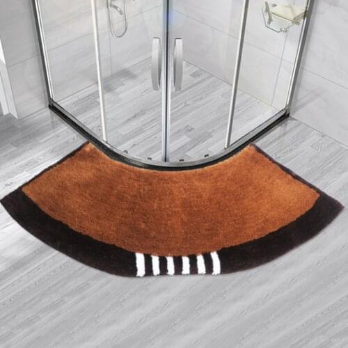 45x143cm Sector Non-slip Bottom Bathroom Mat Soft Fluffy Shaggy Area Rug for Home Hotel Bath Room Shower Floor Mats Foot Pad