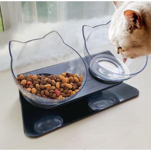 Cat Bowls Dogs Feeders Cat Feeding Bowl With Raised Stand For Cats Double Bowl Cats Food Bowls Water Bowls Pet Supplies