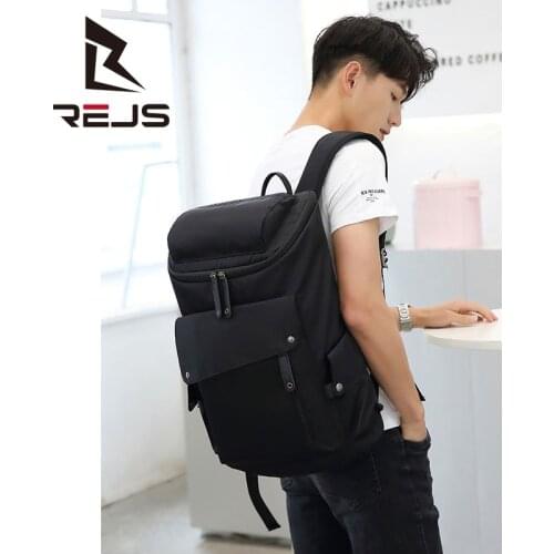 REJS LANGT 2021 Men Backpack 14 Inch Laptop School Bag College Style Female Mochila Large Capacity Anti-Theft Travel Backpacks