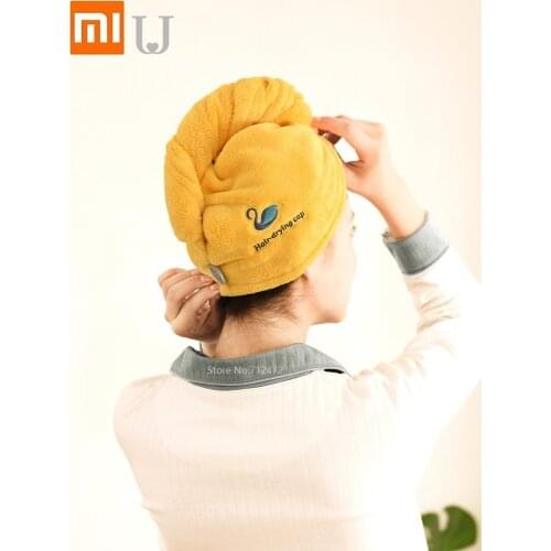Dry hair cap hair band set female absorbent quick-drying hair towel girl cute shower cap thick headband