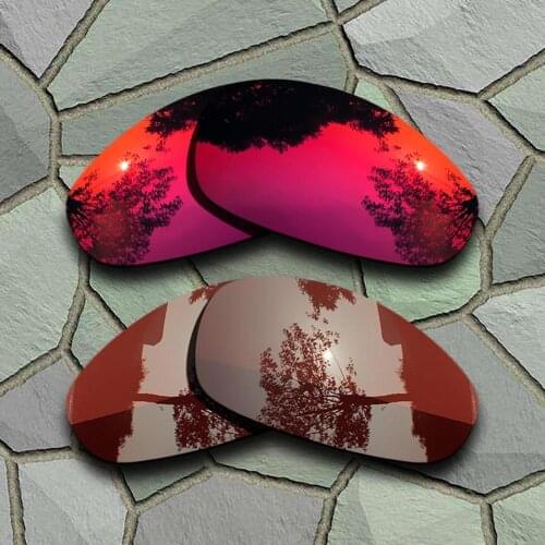 Violet Red&Bronze Brown Sunglasses Polarized Replacement Lenses for Oakley Juliet