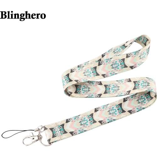 CB861 Owl Lanyard Cute Neck Strap for Key ID Card Cell Phone Straps for USB Badge Holder DIY Hanging Rope Strap