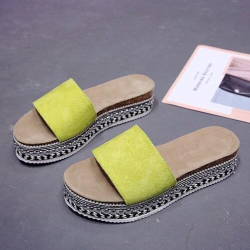New Women Slippers Summer Woman Platform Leopards Slides Ladies Cross Band Wedges Womens High Increase Open Toe Shoes