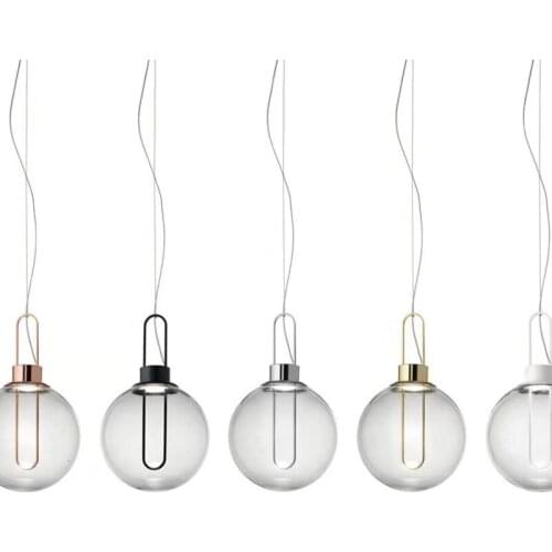 Modern Pendant Light Silver Gold Glass Ball Hanging Lamp Hanglamp Kitchen Light Fixture Dining Living Room Luminaire