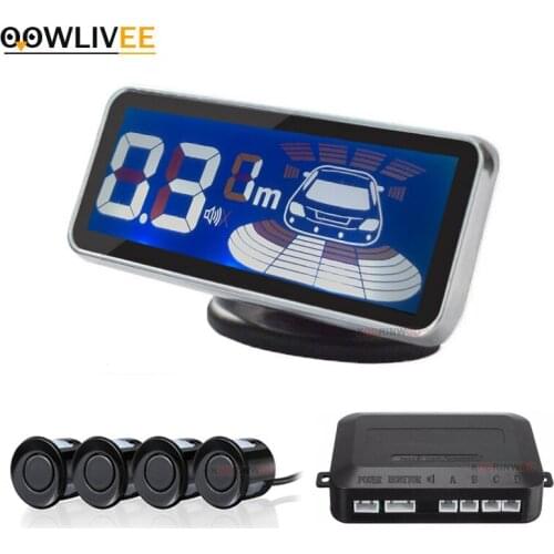 OOWLIVEE Car Parking Sensor Human Voice/ Beeper Sounds / Mute Switch LCD Screen Parktronic Smart System For Cars Radars Detector