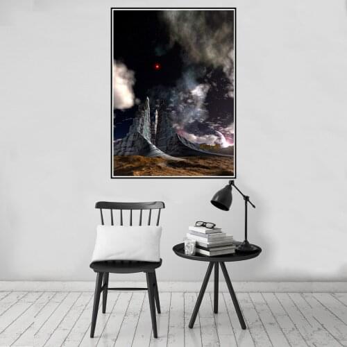 A Star-studded Sky Planet Poster Canvas Print Painting Wall Art Living Room Home Decoration