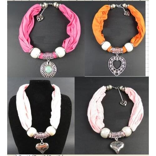 2018 top quality jewelry Pendant necklace scarves Jewellery Mix design 50pcs