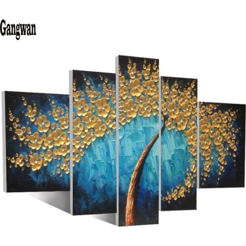 5D DIY Diamond mosaic life tree blue Landscape Diamond Painting Cross Stitch embroidery with diamond abstract Needlework decor