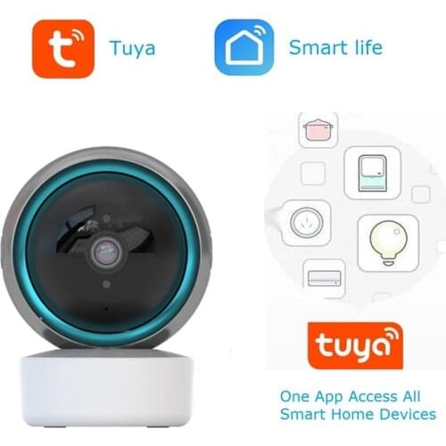 Tuya Wireless IP Camera WiFi Smart Home Security System Mini Speed Dome Camera Two-Way Audio P2P Motion Detection Alexa Google