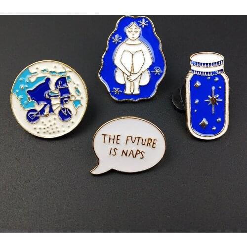 Drifting Bottle Enamel Pins diy Brooches Badges Bags Kids Metal Pin Gifts For Friends Jewelry Brooch For Clothes Backpack Hats