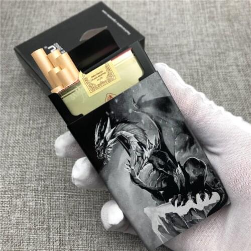 Customizd Dragon Aluminium Alloy Cigarette Case Boxes Ultra Thin Cigarette Box Laser Engraved Diy Your Picture Gift for Man