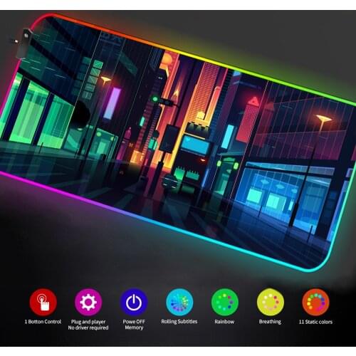 Rgb Mouse Pad Xxl Led Rgb Led Anime Gaming Carpet Led Keyboard Rgb Deskmat Rgb Backlight Mat Rgb Mat Gamer Rug Rgb Mousepad Rgb
