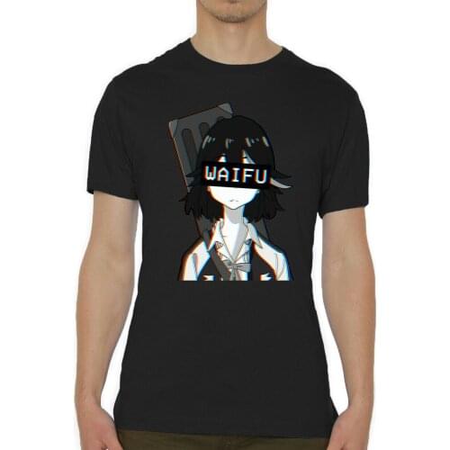 Kill La Kill Ryuuko Matoi Waifu Glitch Graphic Printed MenS Brand New Clothing Fashion Man Cotton O Neck Tops T Shirt