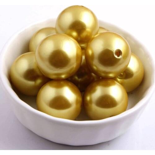 Kwoi vita A06 color Chunky Fashion 20mm acrylic Imitation Pearl 100pcs a lot for kids Beaded Jewelry