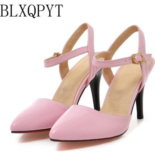 BLXQPYT 2017 Hot Sale Sandalias Mujer Plus Big Size 31-47 Ladies Shoes Women High Heel Pumps Summer Style Chaussure 1391