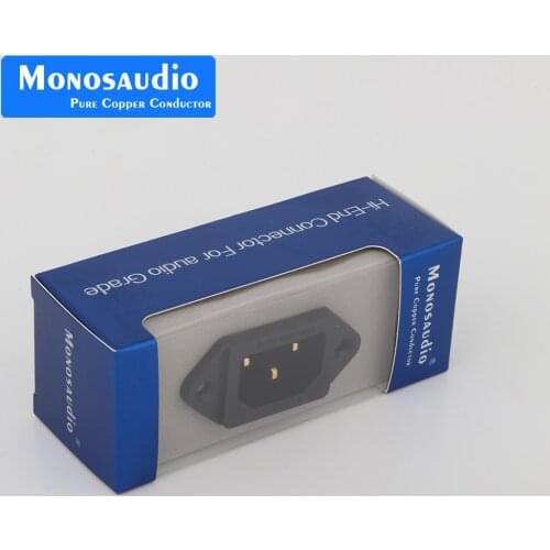 Monosaudio IB70(G) Pure Red Copper Power Inlet , Pure Copper IEC socket AC 250V 15A Screw Lock IEC320 C14 Power Socket