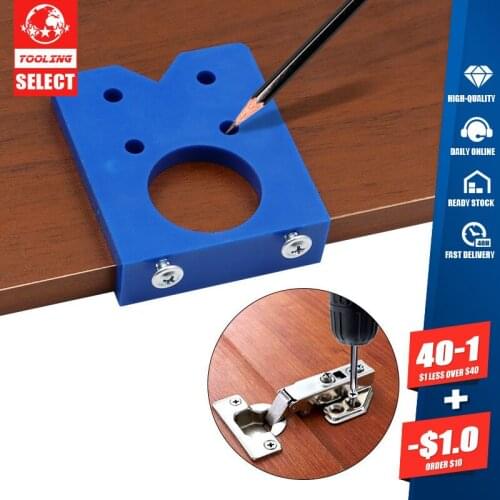 35mm Jig Concealed Hinge Drilling Guide Woodworking Locator Hole Opener Door Cabinet Accessories Tool