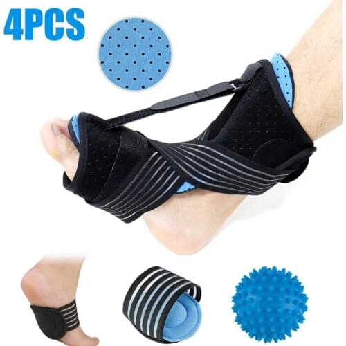 Plantar Fasciitis Night Splint for Plantar Fasciitis Adjustable Plantar Fasciitis Splint with Massage Ball and Bandage
