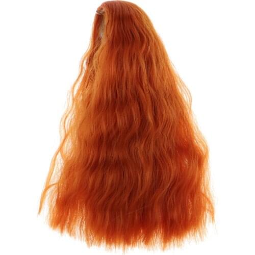 1/4 BJD Doll Wig Heat Resistant Curly Hair Curly Hair Wig for 1/4 Bjd Dolls DIY Making Accessory (Carroty) Wig for BJD Dolls