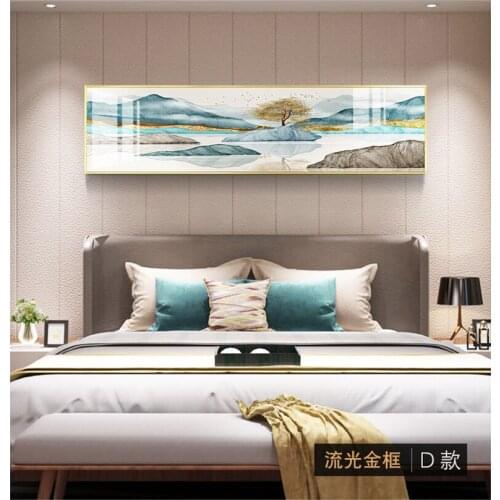 Chinese style landscape mountain river birds Modern Nordic style Decorative Pictures Canvas Wall Art Poster for room Paintings