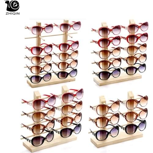 2Columns 3/4/5/6 Layer Wood Sunglasses Display Stand Glasses Storage Rack Sunglasses Organizer Holder Jewelry Display Rack