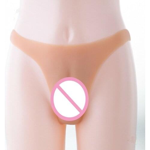 Full Silicone T-back Vagina Panty Realistic Vagina Crossdresser TG DG Underwear Men Latex Underwear Tights Transparent