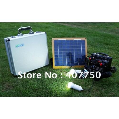 Popular solar power 10W led Lighting Sysetem used for emergency outdoor lighting