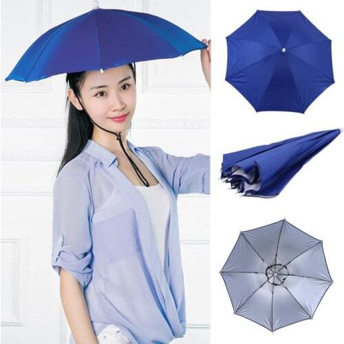 Foldable Parasol Hats Fishing Umbrella Outdoor Beach Camping Headwear Portable Accessories Hat Hiking Tackle Sport