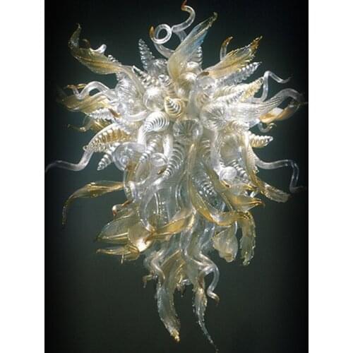 Modern Hand Blown Murano Glass Chihuly Style LED Chandelier Lightings for Home Decor