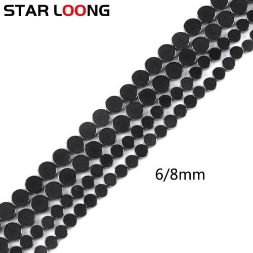 High quality AAA Black Round shape Hematite Beads 6*6/8*8mm Nature stone beads For DIY Jewelry Making Accessories DIY Bracelet