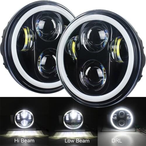 1pcs 5.75 inch Iron 883 Dyna Headlamp 5 3/4" LED Headlights DRL for Triumph Rocket iii 3 Speed Tripl & Street Triple 5.75" Lamp