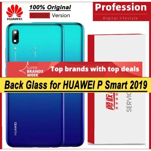 100% Original for Huawei P Smart 2019 Back Battery Cover Housing Door Panel Case Battery Cover with Camera Lens