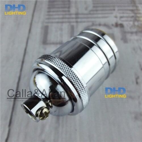 100pcs/set chrome brass copper Lamp holder electric light socket E27/E26 no switch lamp base chandelier dedicated holder