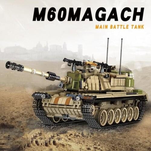 1753 pcs Military World War tank bricks 2in1 M60 Main Battle Tank Army Forces Building Blocks Toys For Children brinquedos