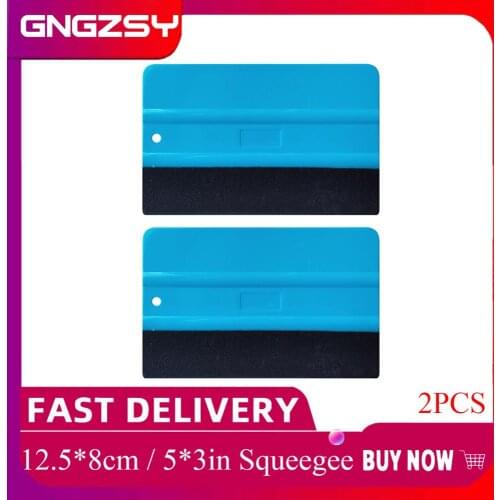 2pcs 12.5*8cm Wallpaper Sticker Installing Squeegee Auto Solar Window Film Application Soft Scraper With Fabric Felt Edge 2A24B