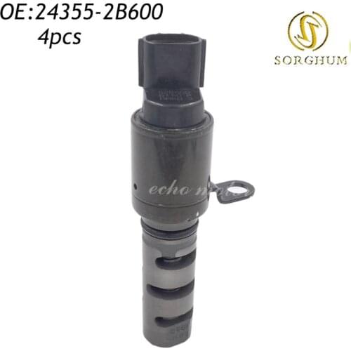 4PCS 24355-2B600 243552B600 VVT Variable Timing Solenoid / Oil Control Valve for KIA SOUL 1.6L