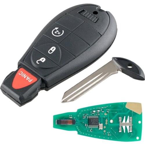 433MHz 4 Buttons Remote Car Key Replacement Fob with ID46 Chip GQ4-53T Fit for Dodge 2013 - 2017 DODGE RAM 1500 2500 3500