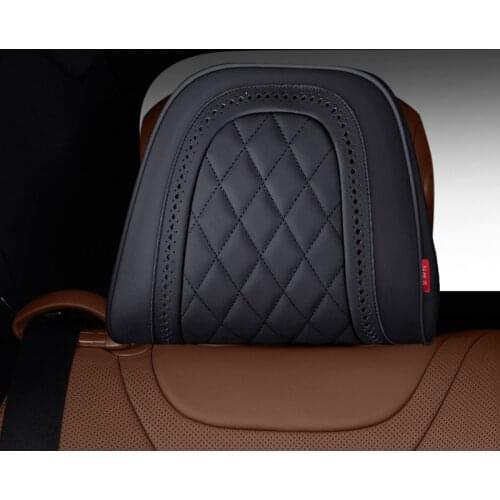 Car Rest Headrest real Leather For BMW M3 M5 X1 X3 X5 X6 E46 E39 1 3 5 series seat lumbar support Car lumbar pillow neck pillows