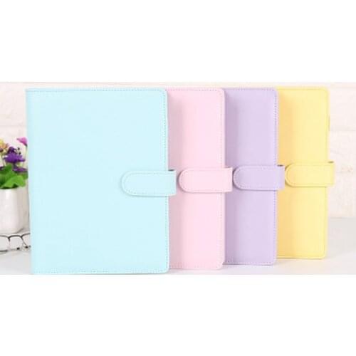 Pu Leather-proof A5 A6 Notebook Diary Schedule Schedule Diary Journal Binder Cute School Supplies Macaron Notebook Notebook