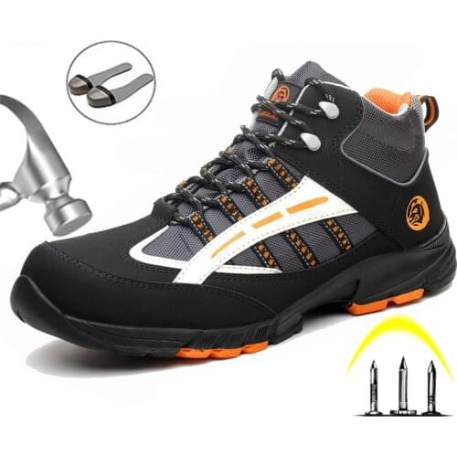 Safety Work Shoes Men Puncture Proof Security Steel Toe Comfortable Wear Resistant Work Boots Breathable Security
