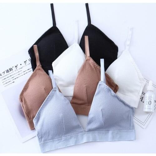 Cotton Bras For Women Seamless Bra Comfort Underwear Top Female Brassiere French Bralette Padded Triangle Bra Sexy Lingerie