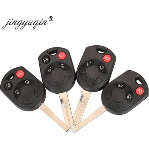 Jingyuqin 4 Buttons Remote Key Shell Case Fob For Mercury FORD Edge Escape Expedition Flex Fusion Mustang Taurus Lincoln