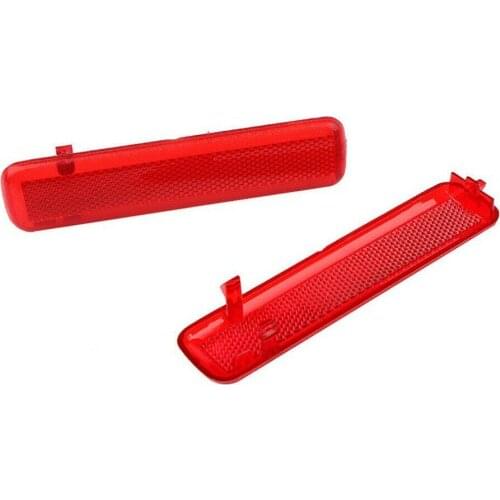 For Chevrolet GMC Door Reflector Left & Right Lens Light Panel Plastic Red Replacement