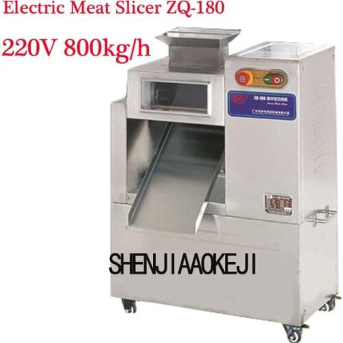 220V 800kg/h electric meat slicer ZQ-180 Stainless steel sliced meat machine Automatic commercial meat processing tools