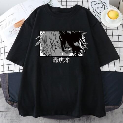 Japanese Anime Shoto Todoroki T Shirt Men Summer Tops My Hero Academia T-shirt Streetwear Fashion Unisex Graphic Tees Male