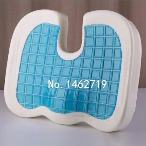 Gel Memory Foam Seat Cushion U Type Cooling Effect Orthopedic Coccyx Sciatica Tailbone Relief for Office Home