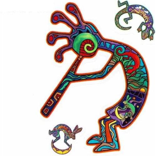 Hot Funny Kokopelli Graphics Car Stickers and Decals Car Truck Cartoon Waterproof Car Decorative KK13*10cm Vinyl
