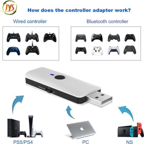 For PlayStation5 Wireless Controller Handle Converter PS5/PS4/Nintendo Switch/PC/PS3 PC Wired Connection Controller Converter