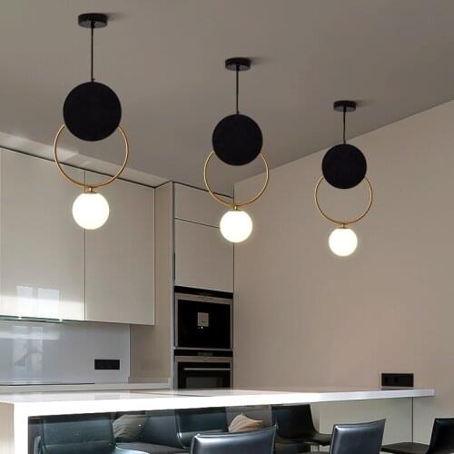 G9 Creative LED Chandelier Dining Room Nordic Modern Multi-head Glass Ball Hanging Light Restaurnt Bedroom Coffee Pendant Lamp